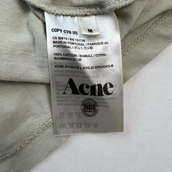 Acne Studios Solid Scoop Neck Fitted Tee - Picture 3 of 6